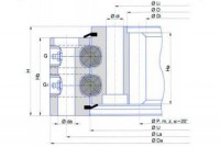 Double row ball slewing bearing (Internal gear type)