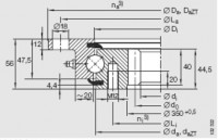 Single-row Four Point Contact Ball Slewing Bearing (Internal gear type)